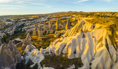 Wall Mural - Volcanic mountains, Love Valley between Avanos and Goreme road in Cappadocia, the Central Anatolia Region of Turkey. High quality photo