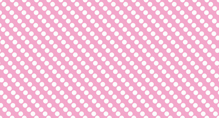 Wall Mural - Seamless polka dot pattern. Vector repeating texture. Polka dot with color pastel background. Pink polka dot pattern. Pink polka wrapping texture. Vector illustration