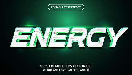 Energy editable text effect template