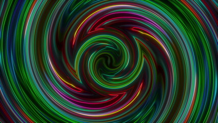 Poster - Colorful twirl. Computer generated 3d render