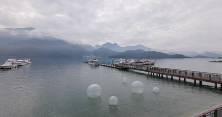 Sticker - Sun moon lake in Nantou of Taiwan