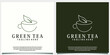 © RONNY - green tea logo design with leaf and teapot creative concept