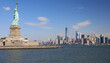 Statue of Liberty and New York City skyline, USA
