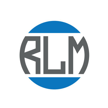 RLM letter logo design on white background. RLM creative initials circle logo concept. RLM letter design.