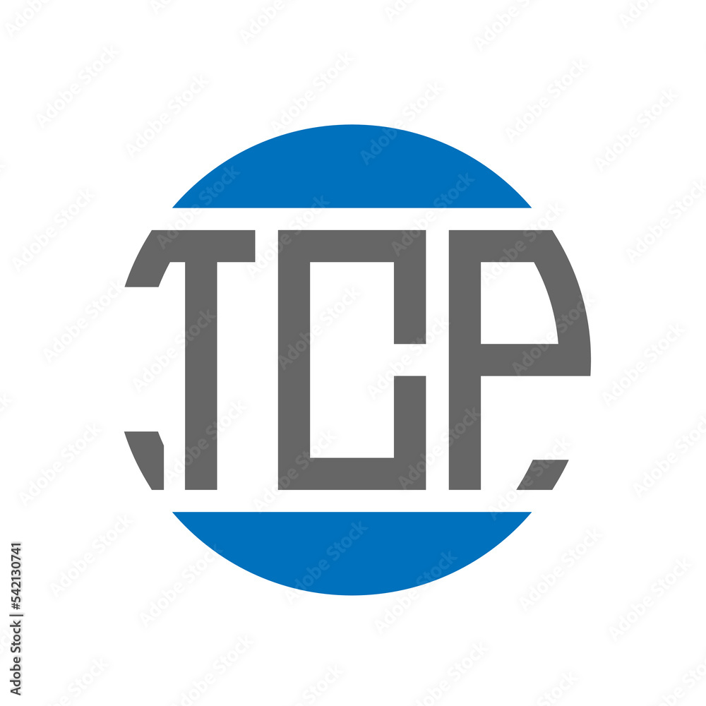 TCP letter logo design on white background. TCP creative initials circle logo concept. TCP letter design.