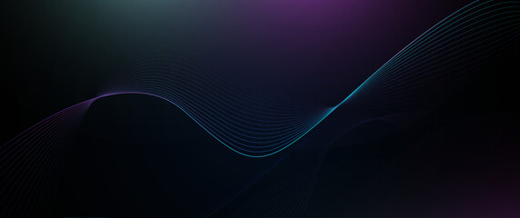 Wall Mural - Abstract blue and violet color lines background. Futuristic technology digital hi-tech. Vector illustration