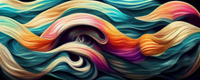 Abstract Colorful Background, Psychedelic Waves