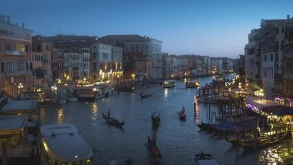 Wall Mural - Grand Canal in sunset time from Rialto Bridge, Venice, Italy