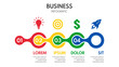 © MasterSergeant - 4 steps time line, vector business infographic