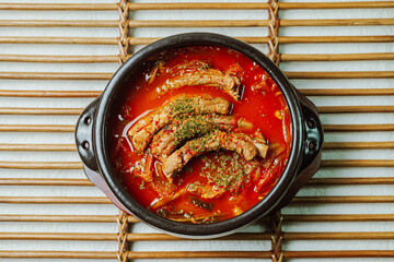 Wall Mural - deunggalbi kimchi jjigae, Korean back rib and kimchi stew