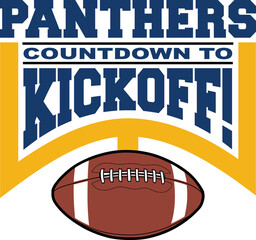 Wall Mural - football countdown to kickoff - panthers football countdown to kickoff is a team design template tha