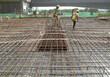 PERAK, MALAYSIA -MAY 04, 2016: Floor slab reinforcement bar on timber form work at the construction site in Perak, Malaysia