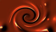 Closeup of hot swirling melted chocolate. Confectionery decoration design 3D background.