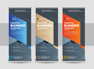 Wall Mural - professional roll up stand banner template design template