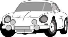 Illustration Of A Classic Mini Car PNG