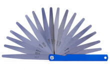 Stainless Steel Double End Feeler Gauge On White Background Isolation