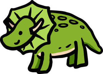 Poster - Triceratops for cute dinosaur illustration theme for kids design element
