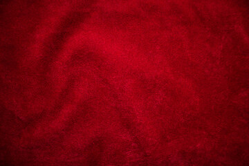 Wall Mural - red velvet fabric texture used as background. Empty red fabric background of soft and smooth textile material. There is space for text...