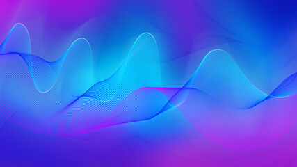 Wall Mural - Abstract futuristic hi-tech waves background