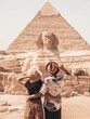 Tourists at Great Pyramids of Giza