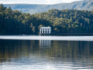 Wall Mural - beautiful view of the st. clair lake in tasmania, australia