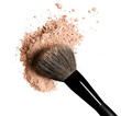 powdered foundation and a brush