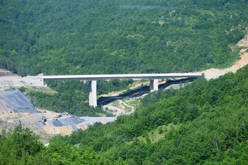 Wall Mural - a large concrete bridge under construction