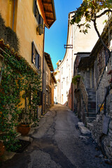  A small street between ancient buildings in Boville Ernica, a historic town in the province of Frosinone, Italy.