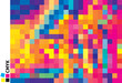 Simple multicolor mosaic background with random colorful pixels. Vector pattern