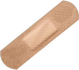beige sticking plaster - isolated