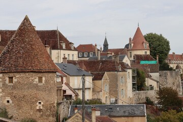 Sticker - town of Avallon in burgundy 