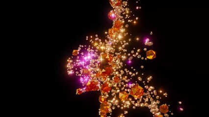 Wall Mural - Abstract fantasy background shiny particles flow