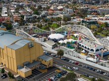 Aerial View Of The Luna Amusement Park Melbourne In St Kilda, Australia