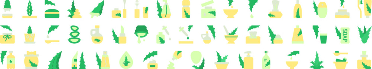 Poster - Aloe vera icon collections vector design