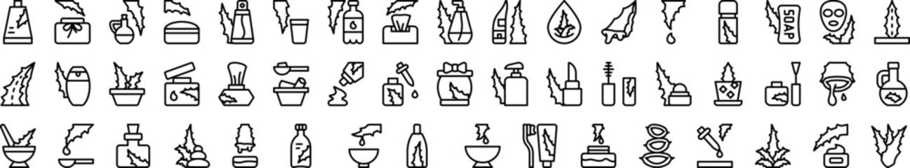 Poster - Aloe vera icon collections vector design