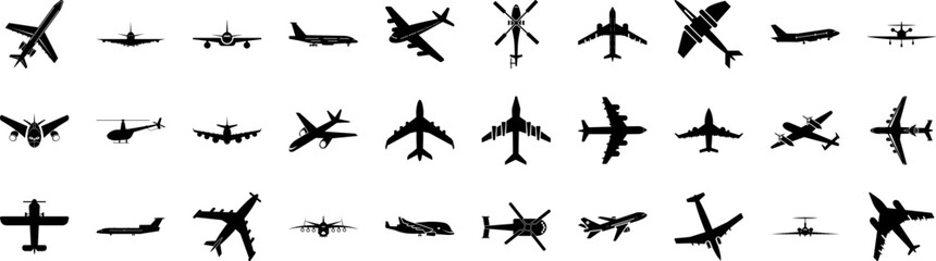 Poster - Air transport icon collections vector design