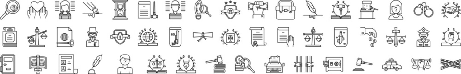 Poster - Law justice icon collections vector design
