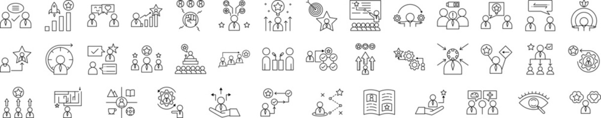 Poster - Life coach icon collections vector design