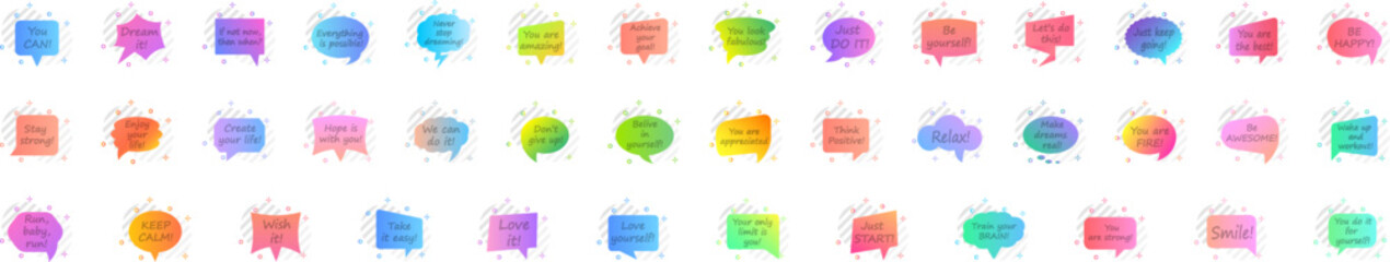 Leinwandbilder - motivation bubble vector design
