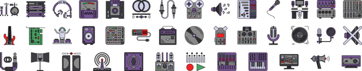 Poster - Music studio vector design