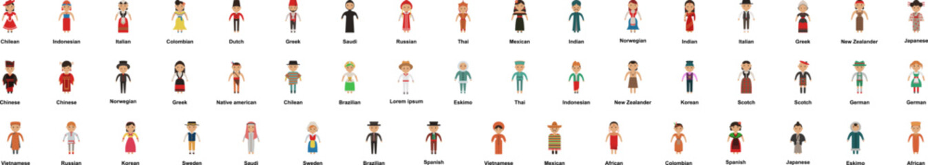 Poster - People around the world vector design