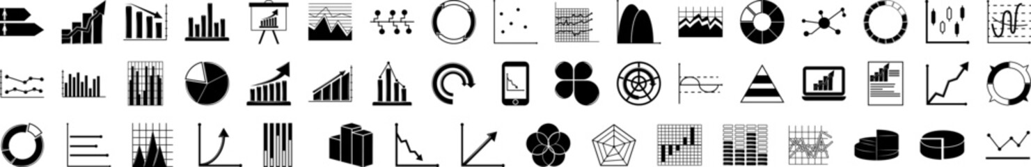 Poster - Chart icon collections vector design