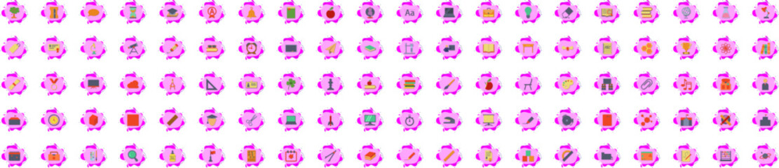 Poster - education liquit icon collections vector design