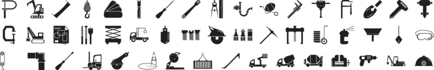 Poster - Constractiontools icon collections vector design