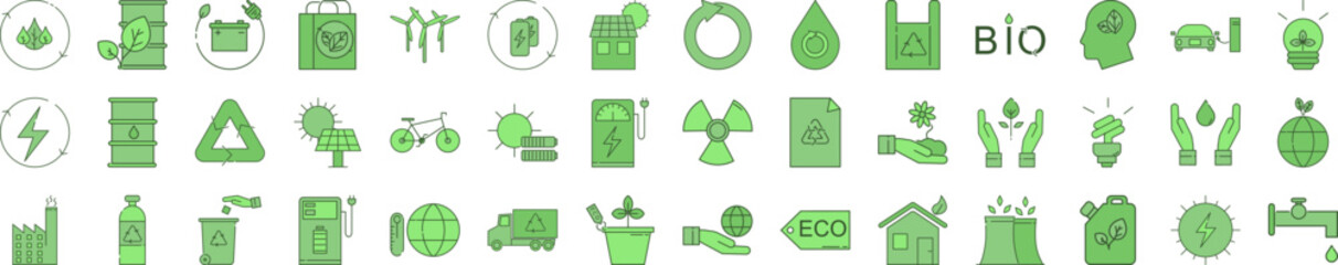 Poster - Ecology icon collections vector design