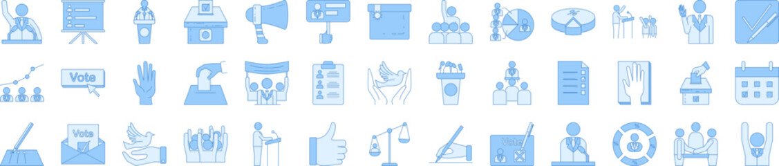 Poster - Election icon collections vector design