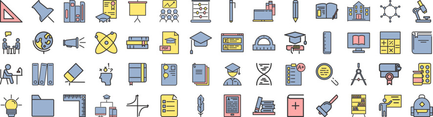 Poster - Education icon collections vector design