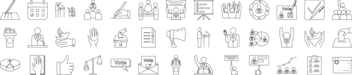 Poster - Election icon collections vector design