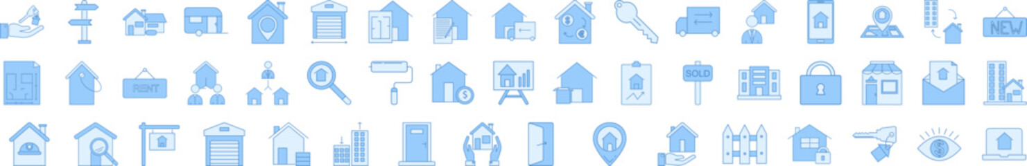 Poster - Real estate icon collections vector design
