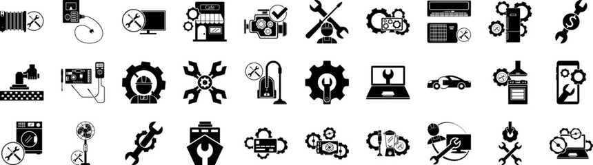 Poster - Repair icon collections vector design